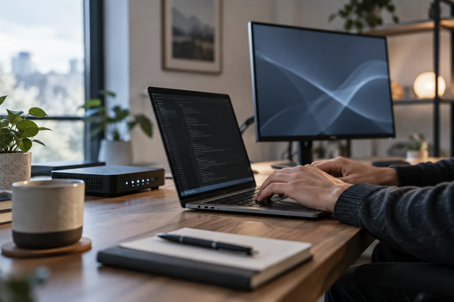 A developer working on secure website hosting and support.